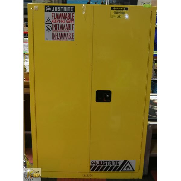 65" X 43" JUSTRITE LIQUID STORAGE CABINET