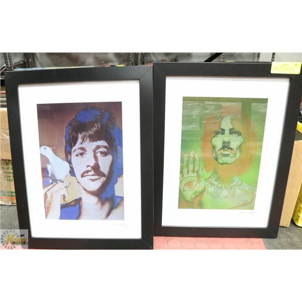 FRAMED ARTWORK GEORGE HARRISON AND RINGO STARR