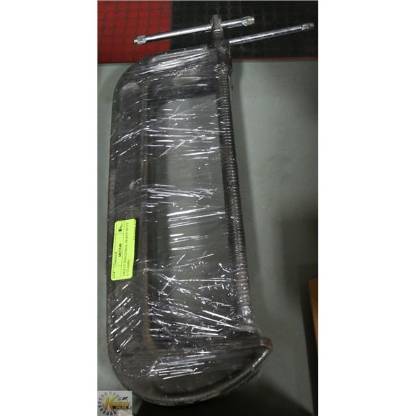 TWO 12" INDUSTRIAL HEAVY-DUTY C-CLAMPS.