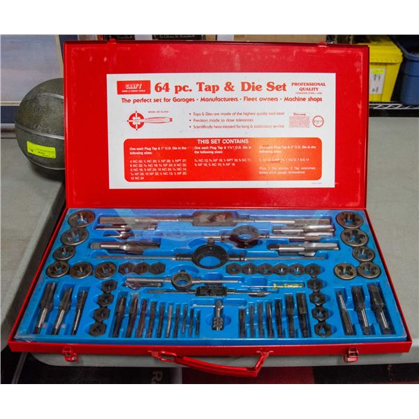 64 PIECE TAP + DIE SET