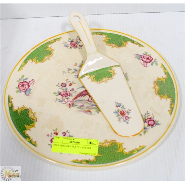 ENGLISH CAKE PLATE + SERVER