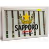 Image 1 : SAPPORO PREMIUM BEER MIRROR SIGN 28" X 18"