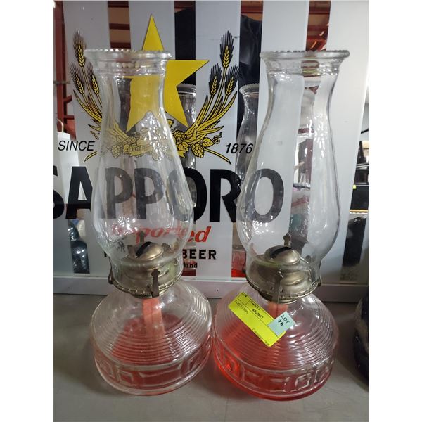 2 OIL LAMPS