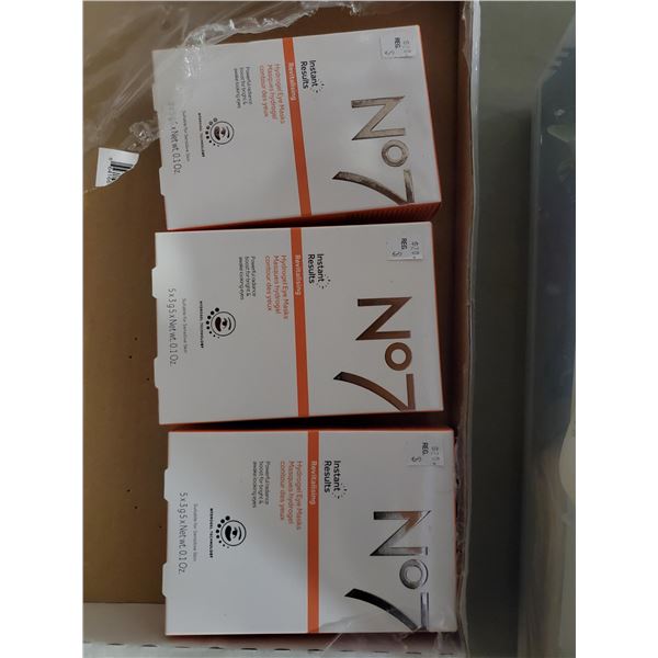 3 NEW BOXES OF NO.7 LUXURY HYDROGEN SOOTHING EYE