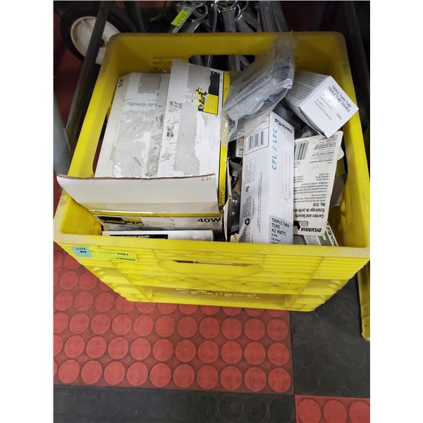 CRATE OF LIGHTBULBS