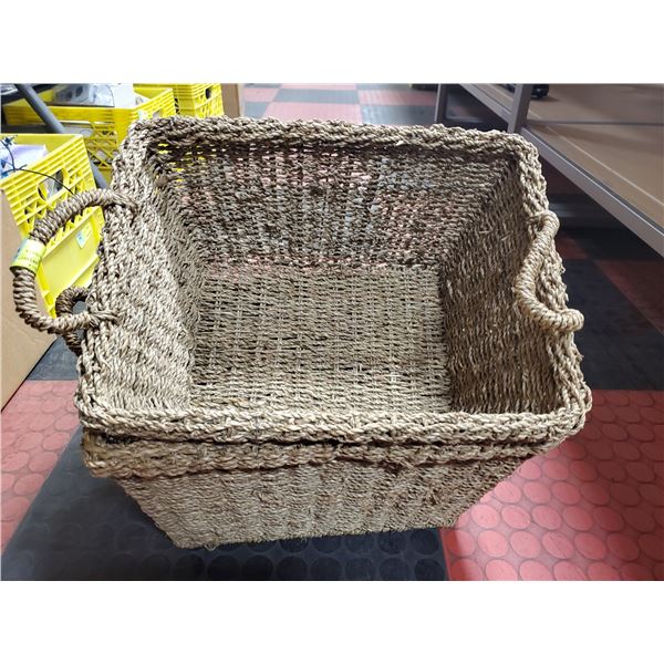2 RATTAN BASKETS