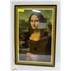Image 1 : MONA LISA VINTAGE PICTURE 17"W X 24"H