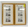 Image 1 : 2 10" X 20" GOLD WEDDING PHOTO FRAMES (ACID FREE)