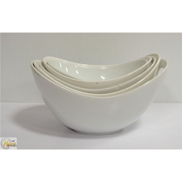 5 PC OVAL HANDLED BOWL SET