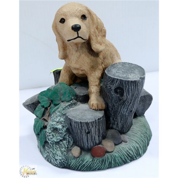OUTDOOR GARDEN DOG ORNAMENT 9" TALL