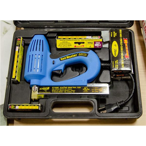 NAIL MASTER ELECTRIC BRAD NAIL GUN IN CASE