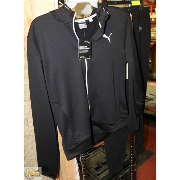 NEW TRUE RELIGION BLACK TRACK PANTS, SIZE M  &