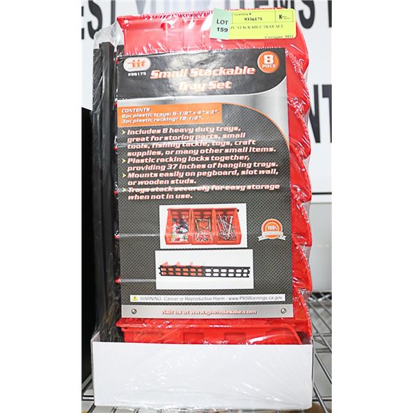 NEW 8PC STACKABLE TRAY SET