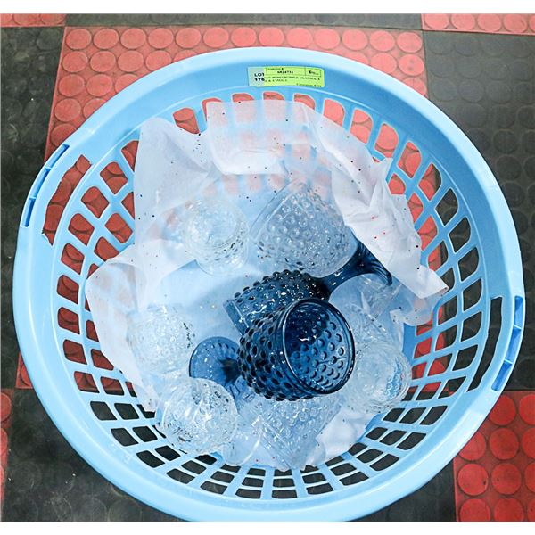 VINTAGE BOHO BUBBLE GLASSES: 4 LARGE & 4 SMALL