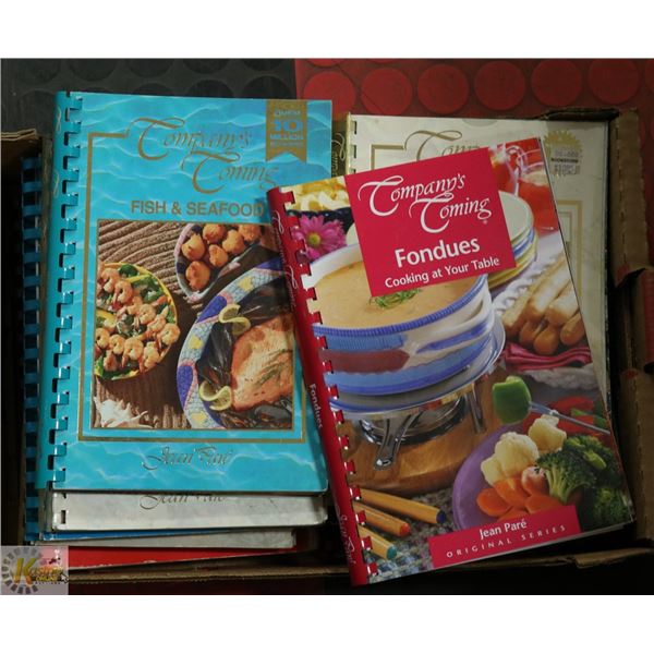LOT OF 12 COMPANYS COMING COOKBOOKS