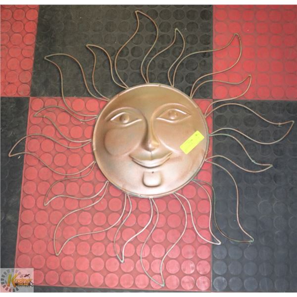 LARGE COPPER BRASS SUN YARD ART