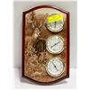 Image 1 : BAROMETER THERMOMETER HUMIDITY DEER PLAQUE