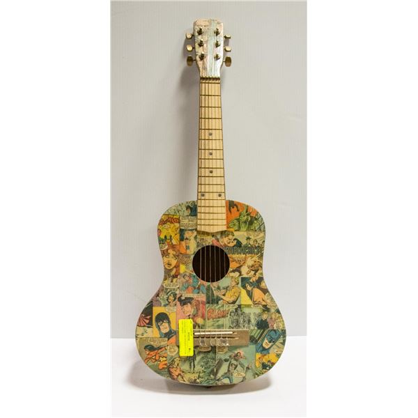 JUNIOR COMIC DECOPAGED GUITAR