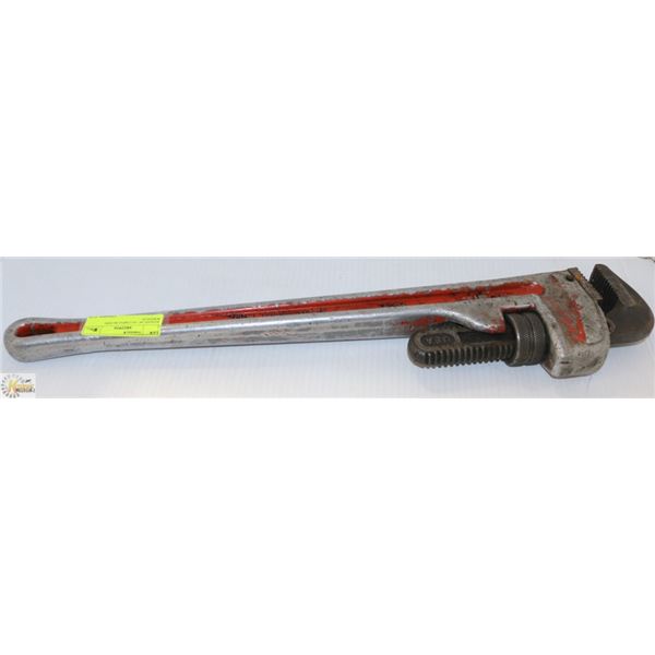 RIDGID 24" ALUMINUM PIPE WRENCH.