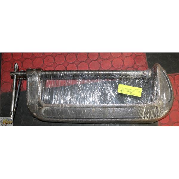 TWO 12" INDUSTRIAL HEAVY-DUTY C-CLAMPS.