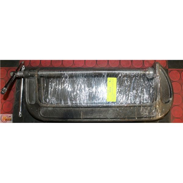 TWO 12" INDUSTRIAL HEAVY-DUTY C-CLAMPS.