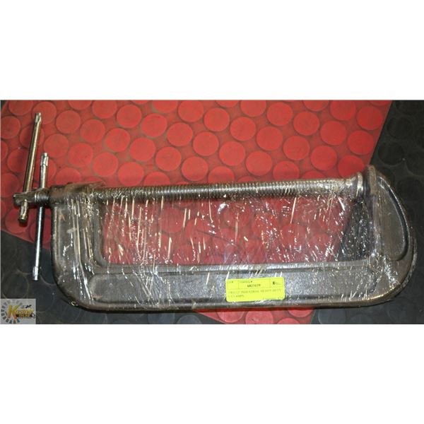 TWO 12" INDUSTRIAL HEAVY-DUTY C-CLAMPS.