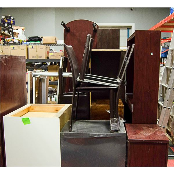 LARGE LOT OF DESKS AND CABINETS