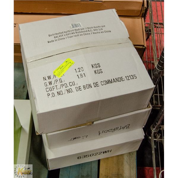 GALAXY LIGHTING BATHROOM LIGHT LOT OF 3