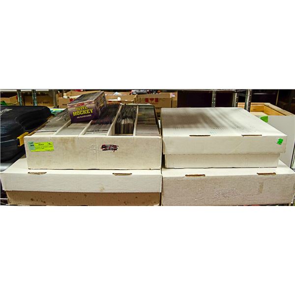 4 LARGE BOXES OF HOCKEY CARDS (1 BOX MOSTLY 1990S