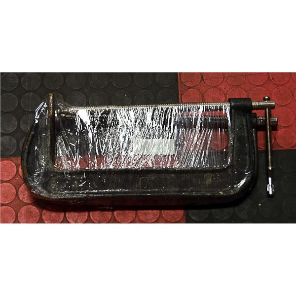 TWO HEAVY-DUTY 10 INDUSTRIAL C-CLAMPS.