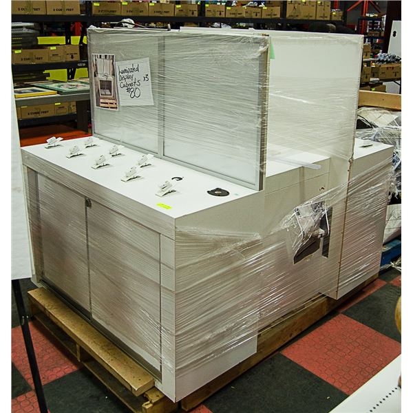 PALLET OF LAMINATED DISPLAY CABINETS