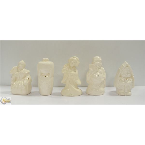 ASIAN INCENSE BURNERS FIVE WHITE