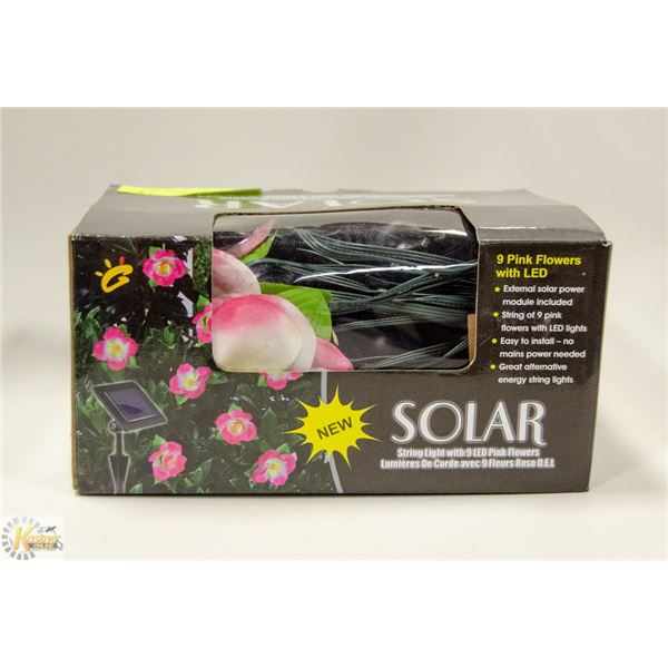 9 PINK FLOWERS SOLAR LIGHTS