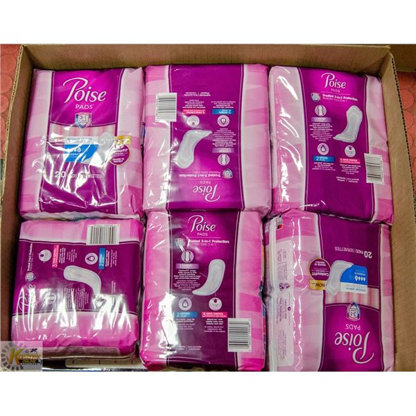 BOX FULL OF FEMININE HYGIENE PRODUCTS