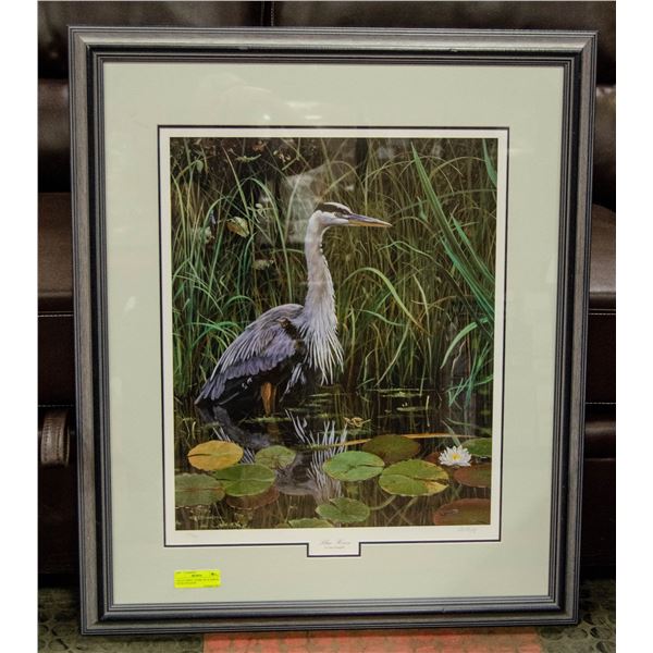 LGE DU PRINT. 337/800. BLUE HERON, PETER POTAPOFF.
