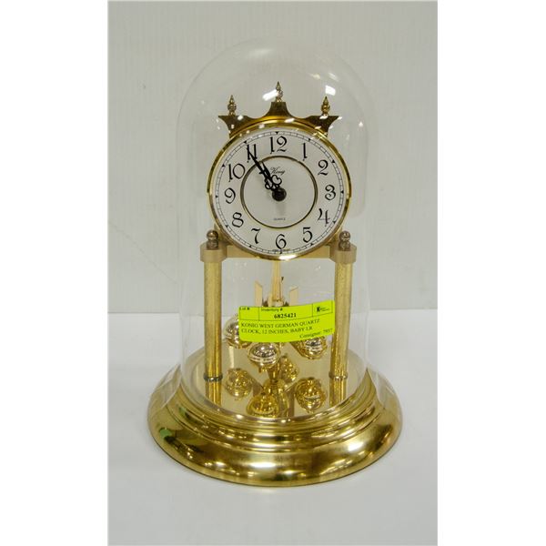 KONIG WEST GERMAN QUARTZ CLOCK, 12 INCHES, BABY LR