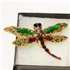 Image 1 : LARGE DRAGONFLY RHINESTONE BROOCH