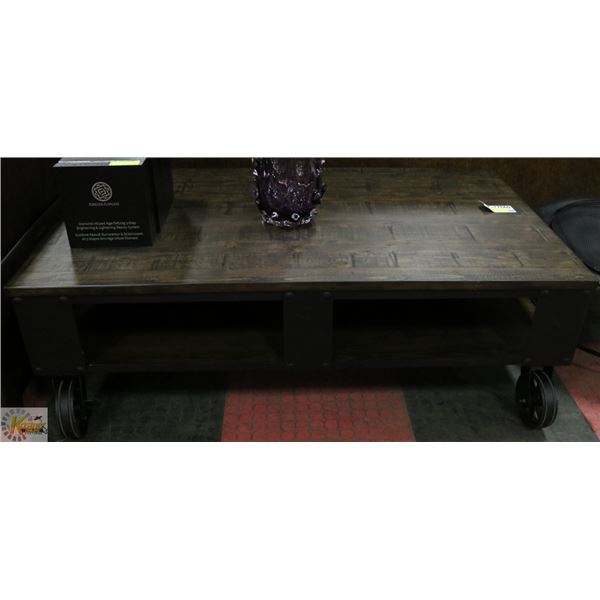 NEW LEONS RAILROAD CART STYLE COFFEE TABLE