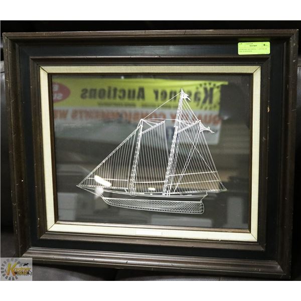 STERLING SILVER SILHOUETTE OF THE SCHOONER