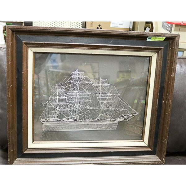 STERLING SILVER SILHOUETTE OF THE CLIPPER SHIP