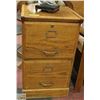 Image 1 : OAK 2 DRAWER FILING CABINET- 28" X 16" X 16.5"