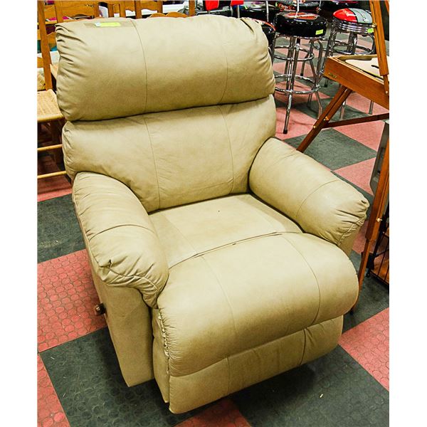 LEATHER RECLINING SWIVEL CHAIR