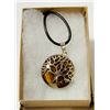 Image 1 : TIGERS EYE IN TREE OF LIFE SHEATH NECKLACE