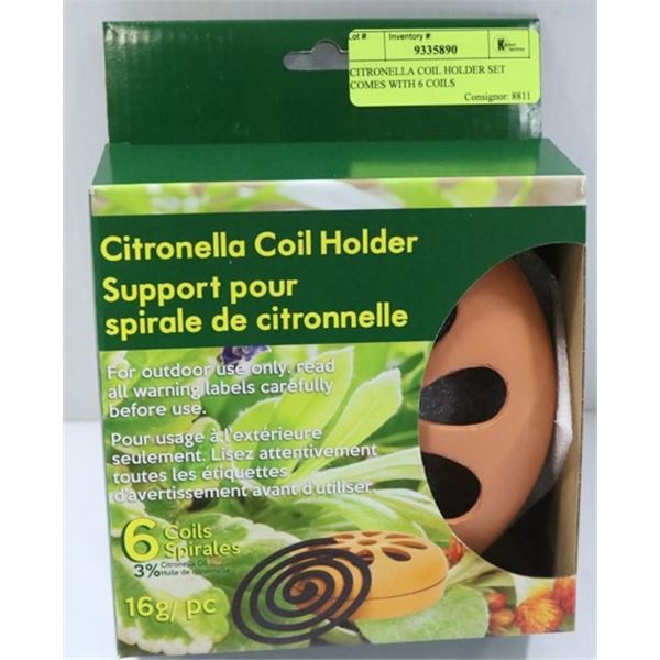 CITRONELLA COIL HOLDER SET COMES WITH 6 COILS