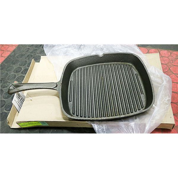 NEW 9" X 9" SQUARE CAST IRON GRIDDLE