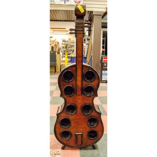 BASS GUITAR WINE RACK.