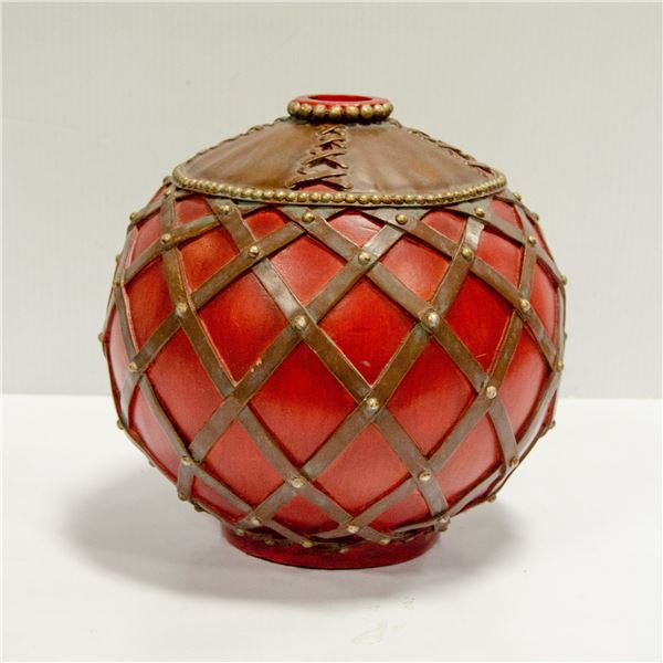 ROUND VESSEL HEAVY LEATHER LOOK