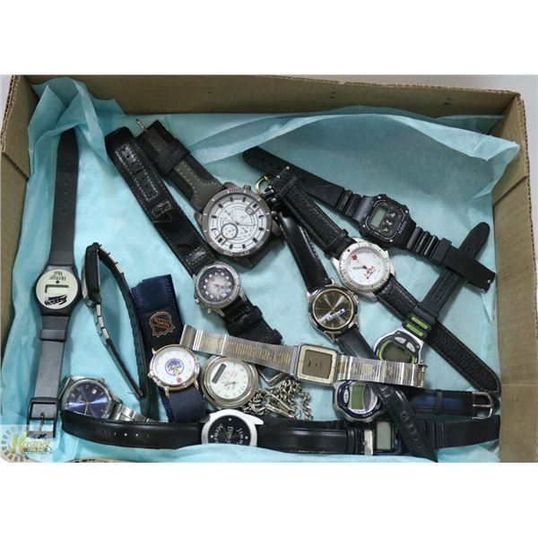 FLAT OF VINTAGE WATCHES SOME NEED TLC