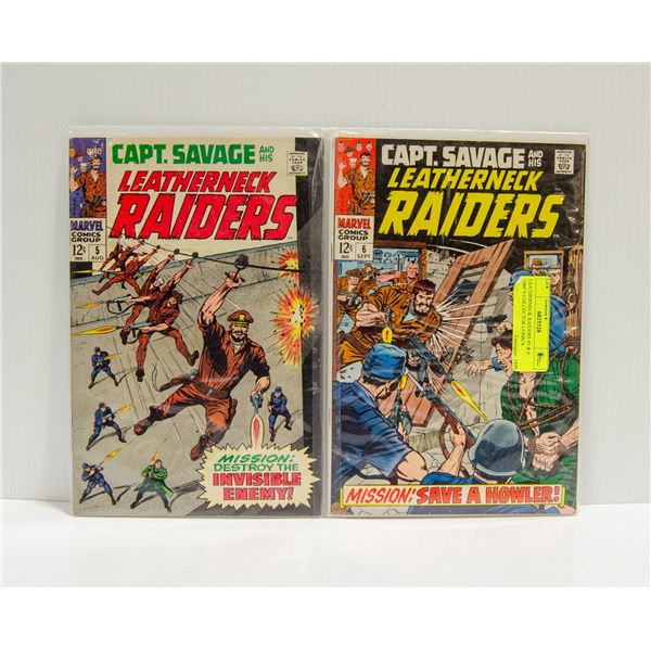 LEATHERNECK RAIDERS #5 & 6 1960’S COLLECTOR COMICS