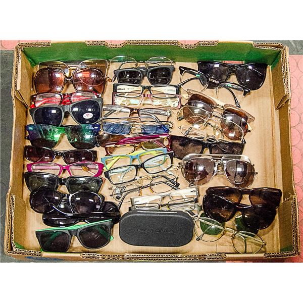 FLAT OF SUNGLASSES & READING GLASSES